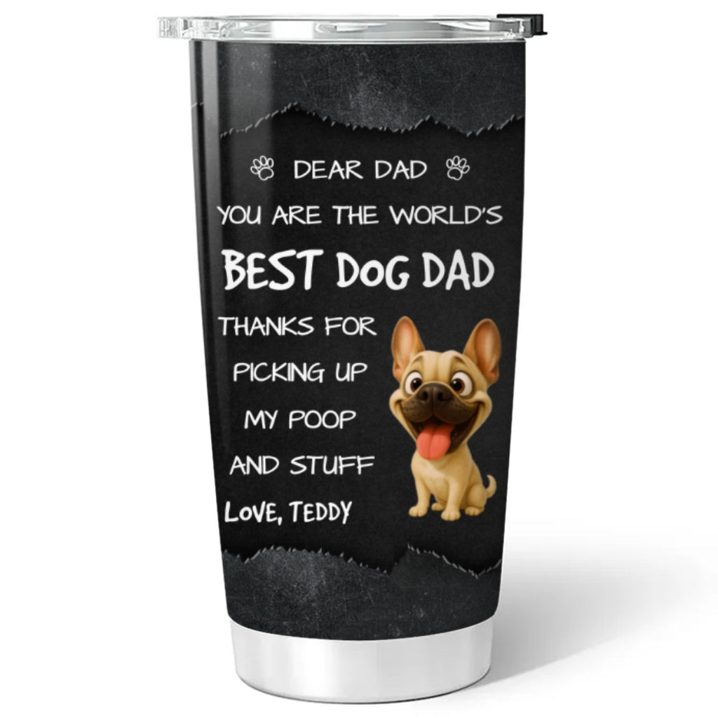 Custom Christmas Birthday Gifts For Dog Lovers • Thanks For Picking My Poop - Personalized Tumbler