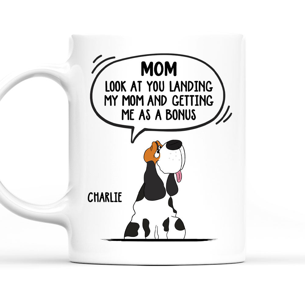 Custom Christmas Birthday Gifts For Dog Dad, Dog Lovers • Getting Me As A Bonus - Personalized Coffee Mug