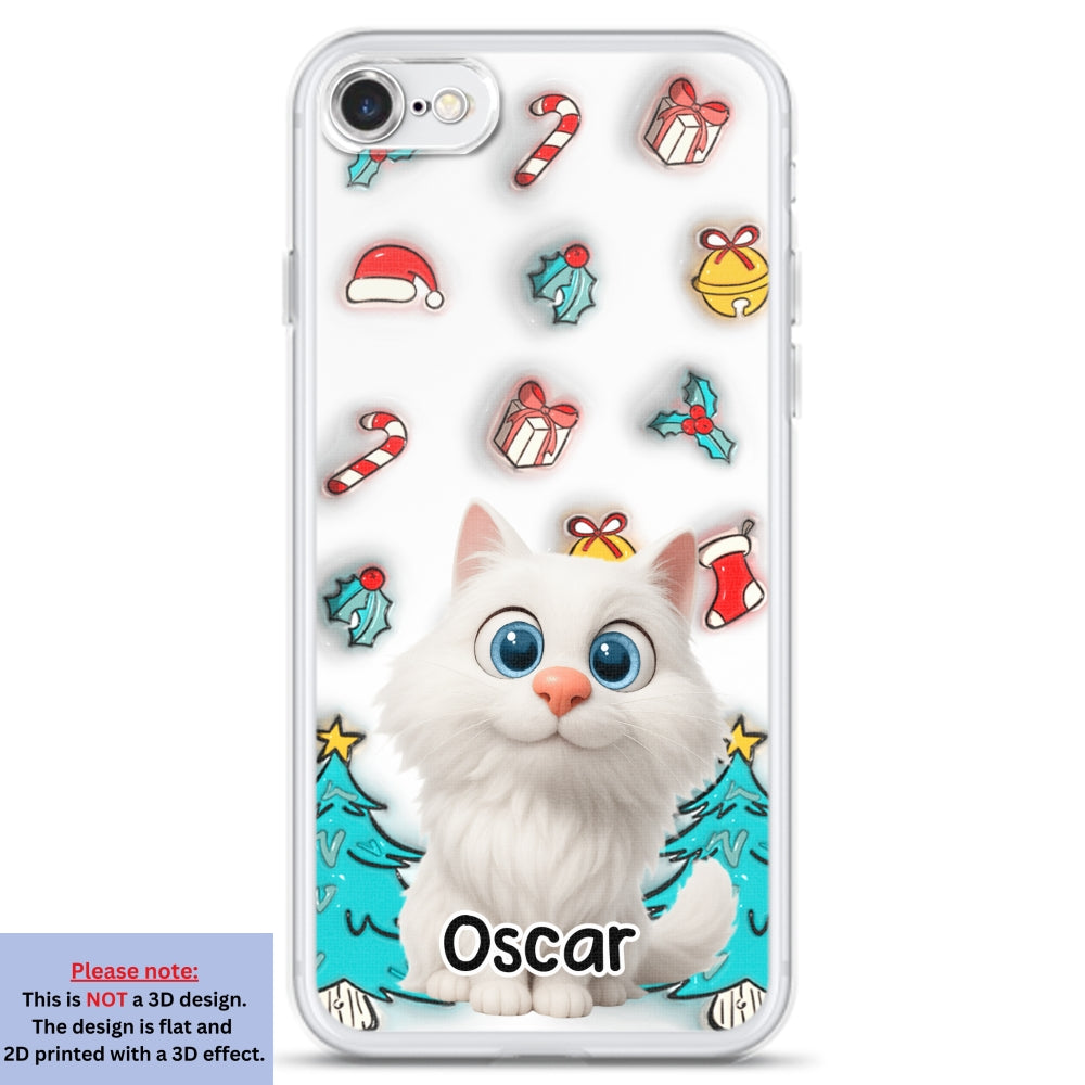 Santa Is Coming For Cats - Personalized 3D Inflated Effect Phone Case