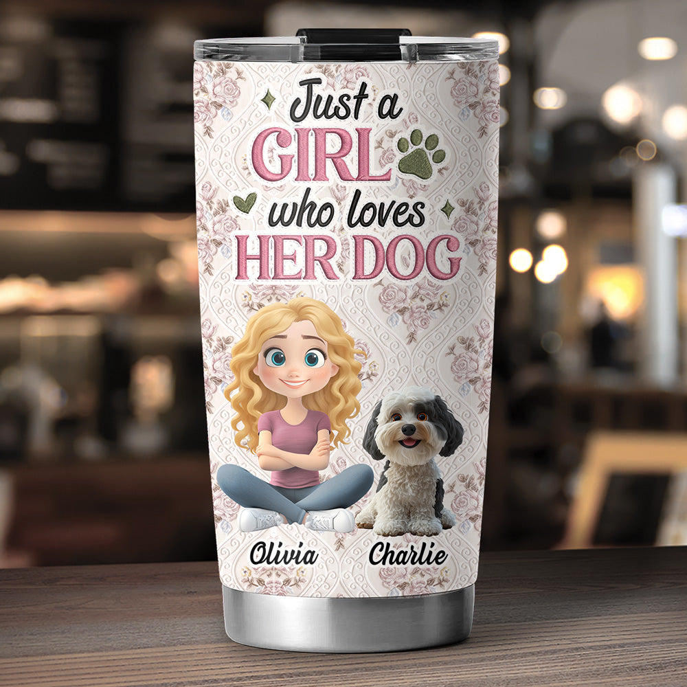 Custom Mother's day Birthday Gifts For Dog Mom, Dog Lovers • Letter To You - Personalized 3D Effect Tumbler