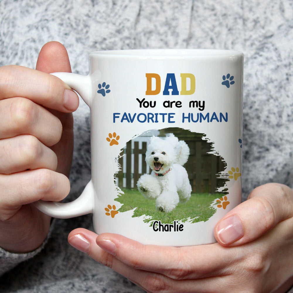 Custom Photo Christmas Birthday Gifts For Dog Lovers • My Best Human Photo - Personalized Coffee Mug