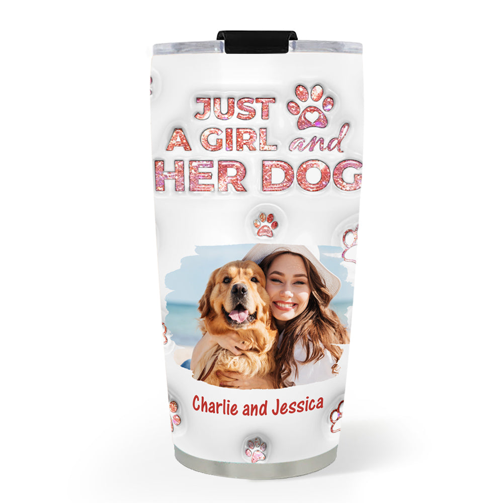 Custom Photo Christmas Birthday Gifts For Dog Mom, Dog Lovers • You Are The Miracle Photo - Personalized 3D Inflated Effect Tumbler