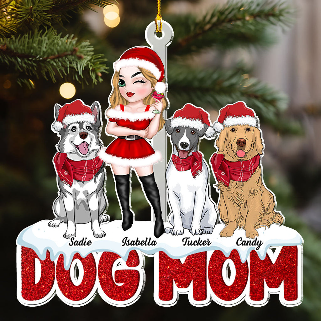 Dog Mom Christmas - Personalized Acrylic Ornament