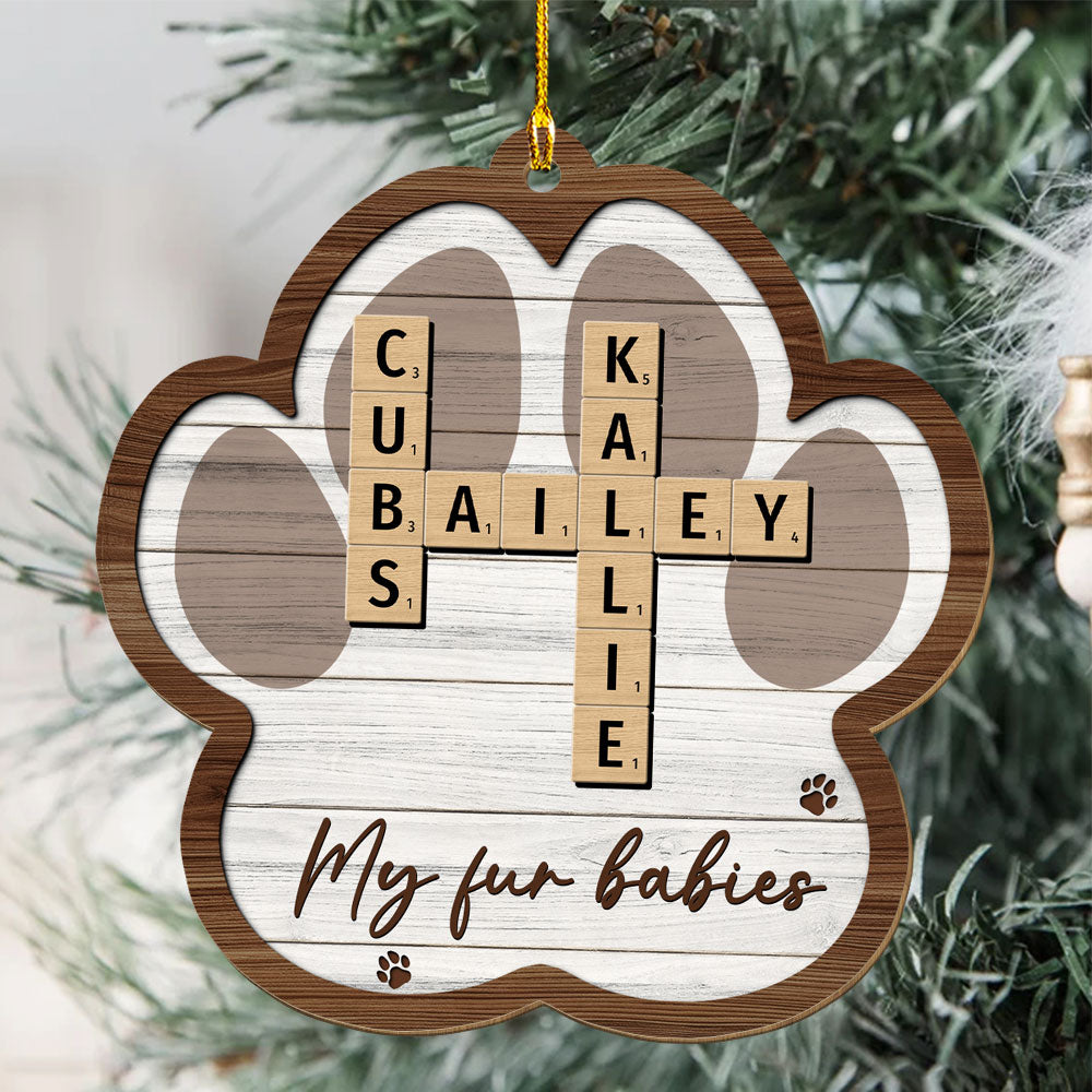 My Pet Is My Happy Place - Personalized Wood Ornament