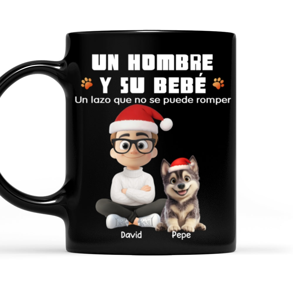 Custom Christmas Birthday Gifts For Pet Lovers • Humano y su bebé – Taza de café personalizada