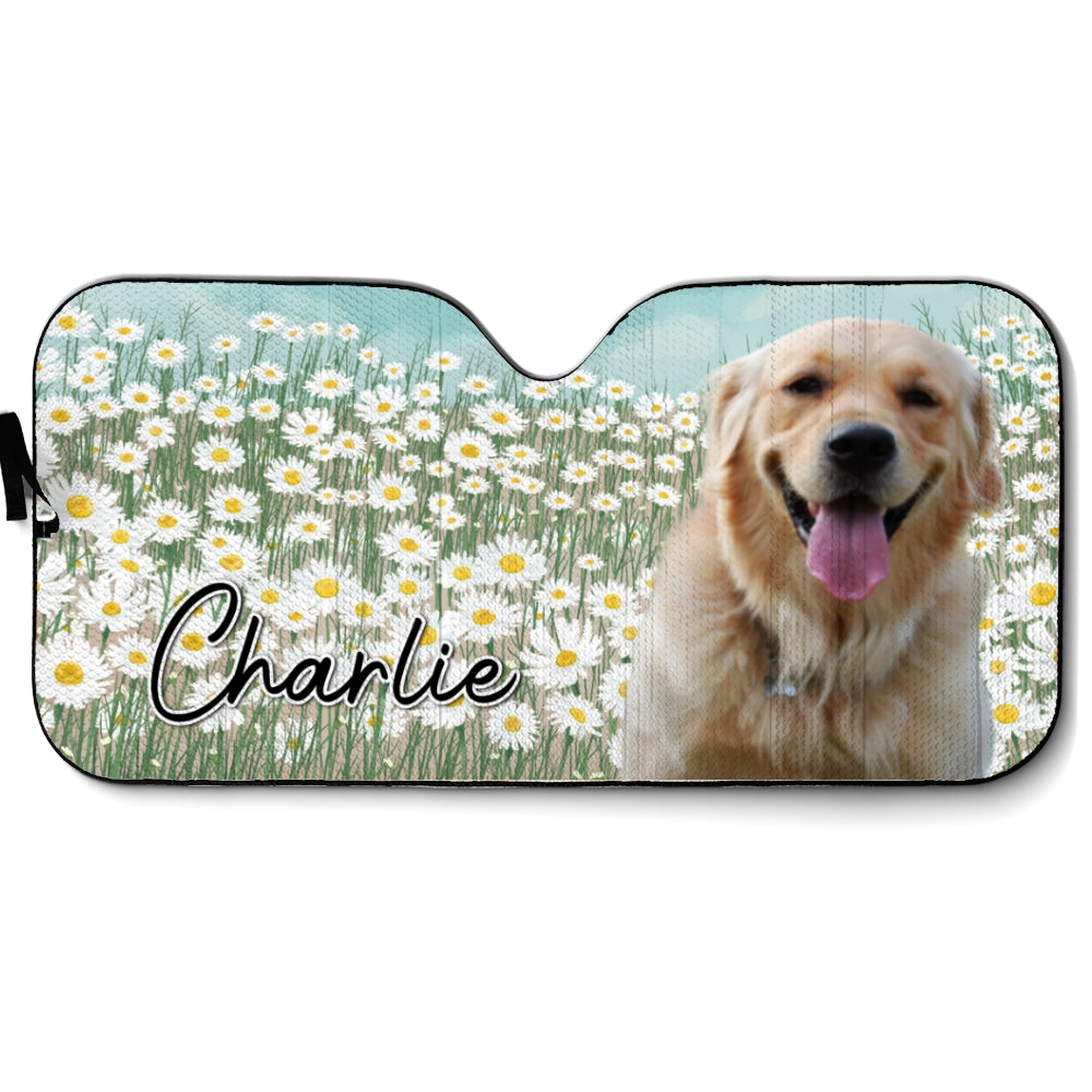 Custom Christmas Birthday Gifts Car Accessories for Dog Parents • Is It Spring Yet Photo - Personalized Car Sunshade