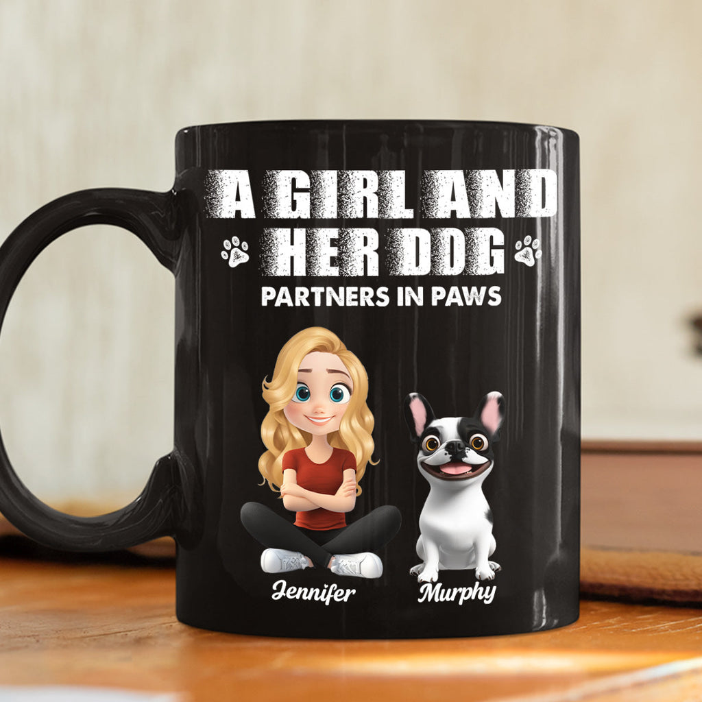 Custom Christmas Birthday Gifts For Dog Mom, Dog Lovers • Best Partner To Me - Personalized Coffee Mug