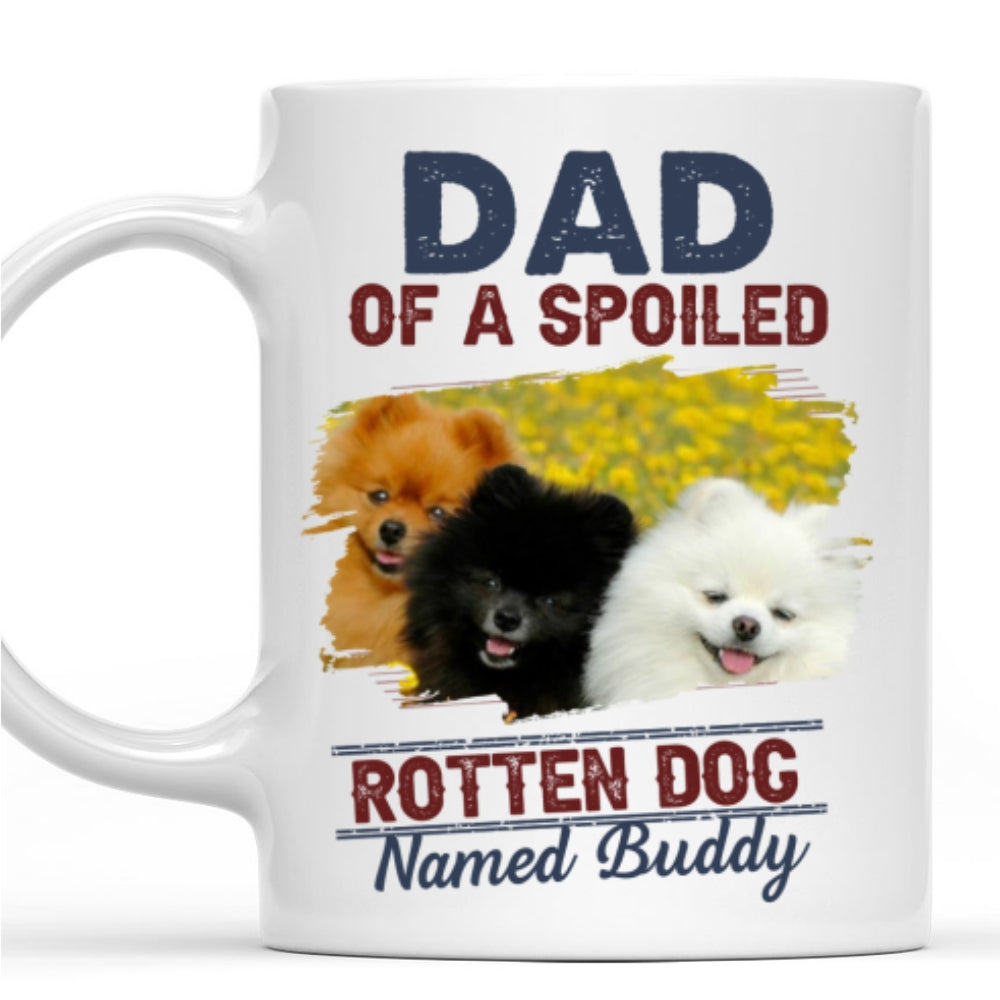 Custom Photo Father's day Birthday Gifts For Dog Dad, Dog Lovers • New Rotten Dog Chibi Photo - Personalized Coffee Mug