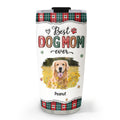 Custom Mother's day Birthday Gifts For Dog Mom, Dog Lovers • Best Dog Mom Ever Merry Christmas Photo - Personalized 3D Inflated Effect Tumbler