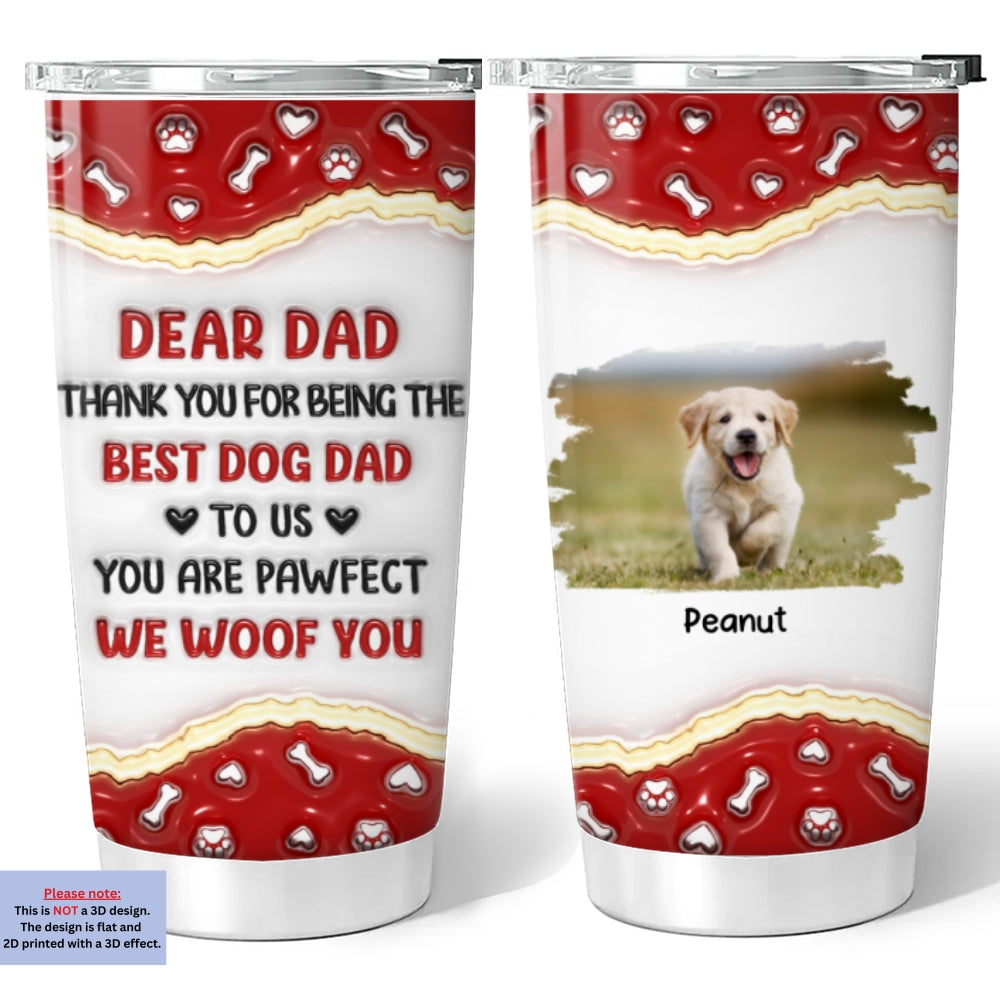 Custom Photo Mother's day Birthday Gifts For Dog Mom, Dog Lovers • Thank You For Being My Best Family Photo - Personalized 3D Inflated Effect Tumbler