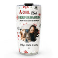 Custom Photo Christmas Birthday Gifts For Pet Mom, Pet Lovers • A Girl And Her Pet Love Christmas Photo - Personalized Tumbler