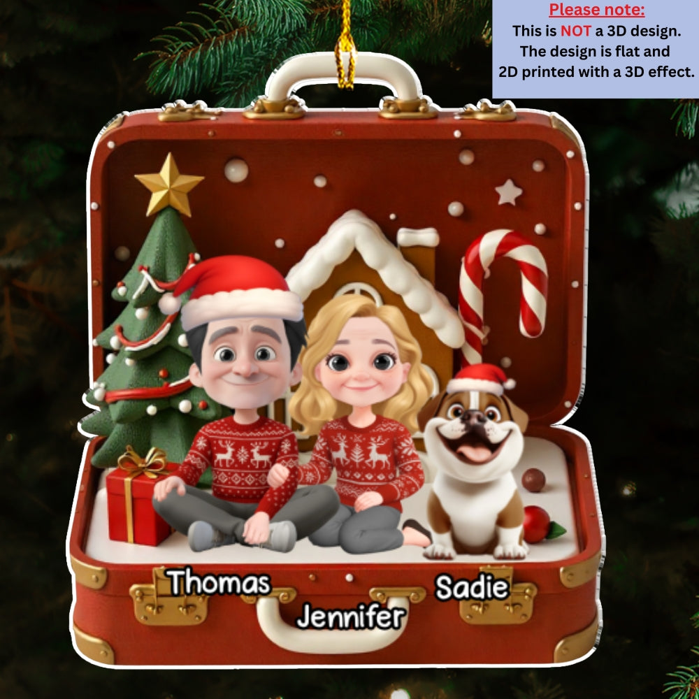 Custom Christmas Decor Home Birthday Gifts For Dog Lovers • Our Christmas - Personalized Acrylic Ornament