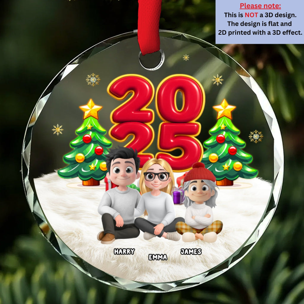 You Me And Our Kid Pet - Personalized Glass Ornament