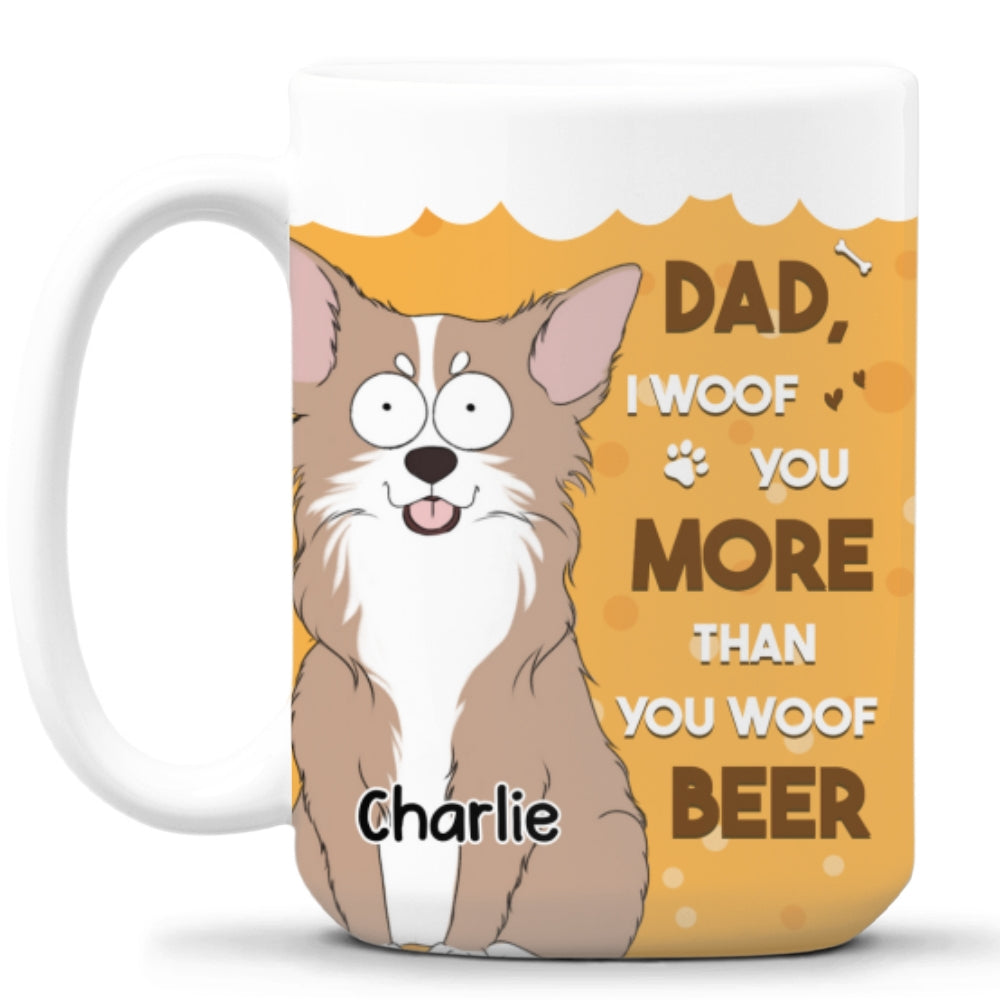 Custom Christmas Birthday Gifts For Dog Lovers • More Than You Woof Beer - Personalized Coffee Mug