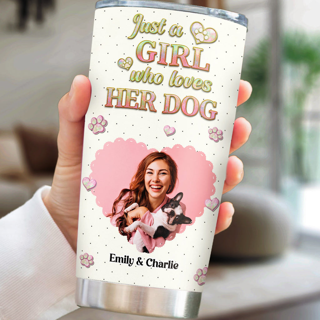 Custom Photo Christmas Birthday Gifts For Dog Mom, Dog Lovers • Mom Right On Point Photo - Personalized 3D Effect Tumbler