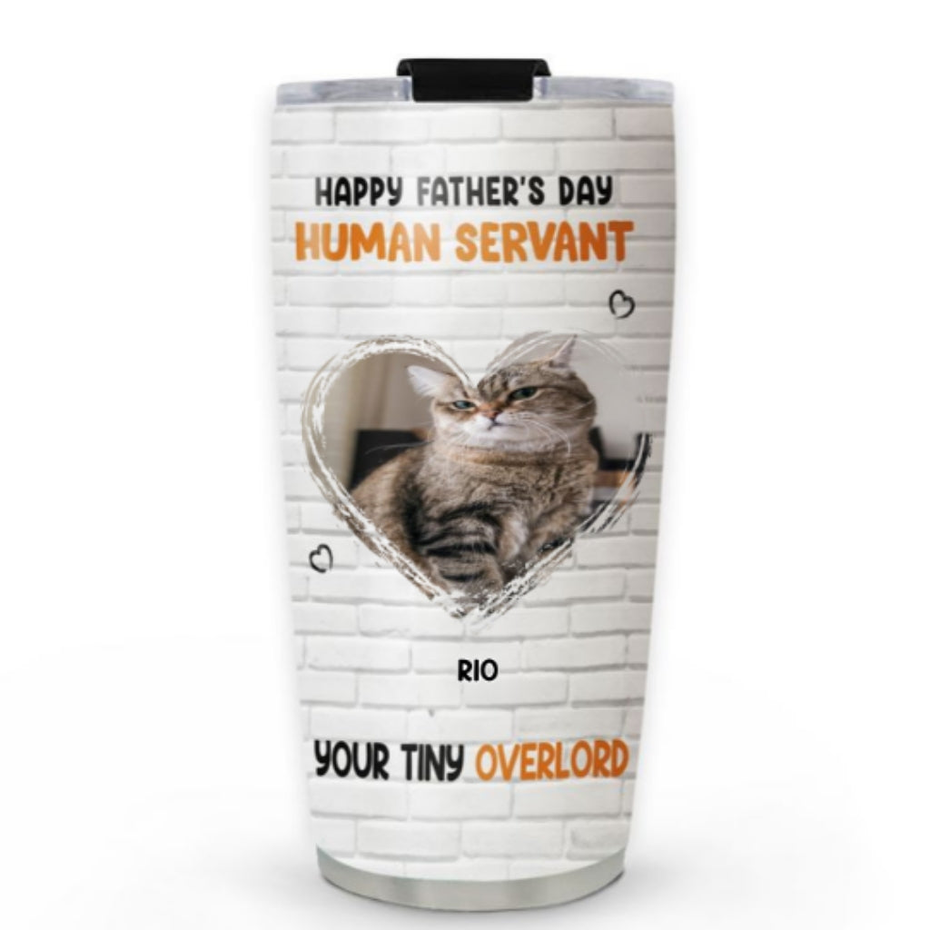 Custom Photo Father's day Birthday Gifts For Cat Dad, Cat Lovers • My Human Photo - Personalized Tumbler