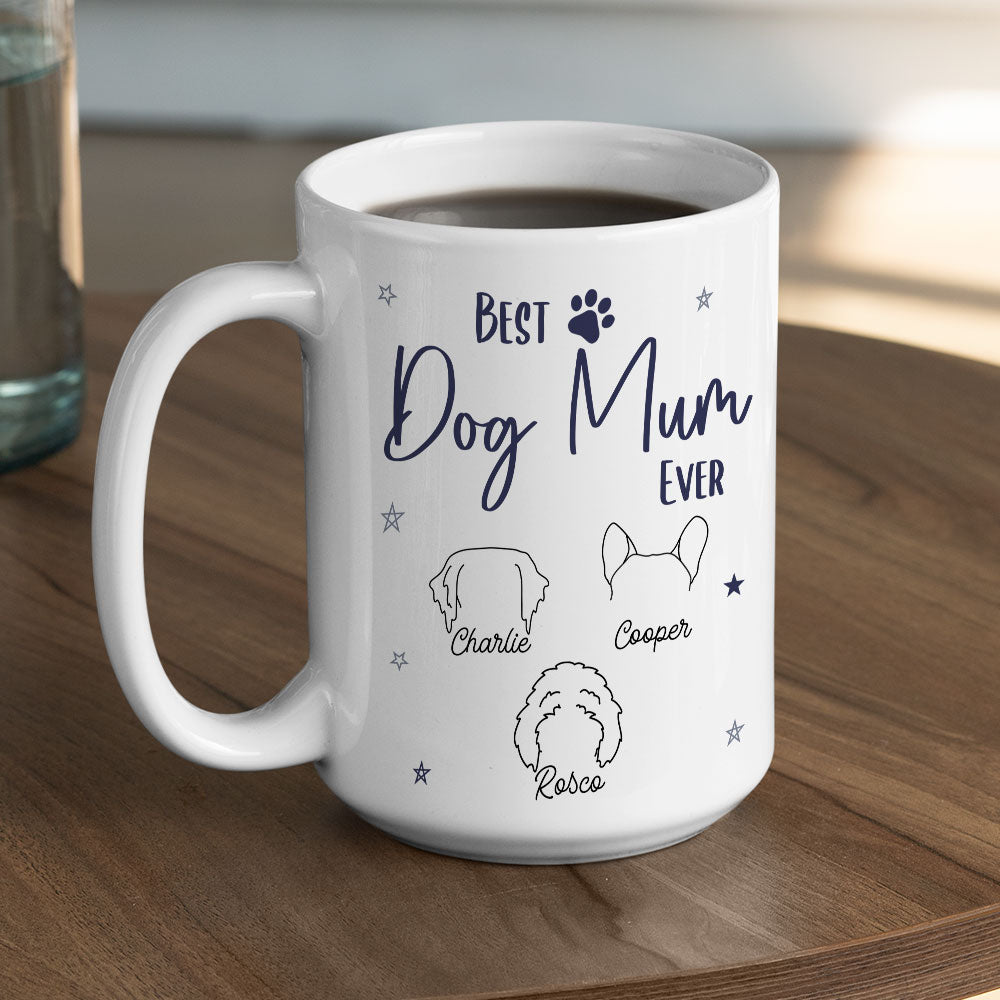 Custom Christmas Birthday Gifts For Dog Lovers • Dog Dad Mom Star - Personalized Coffee Mug