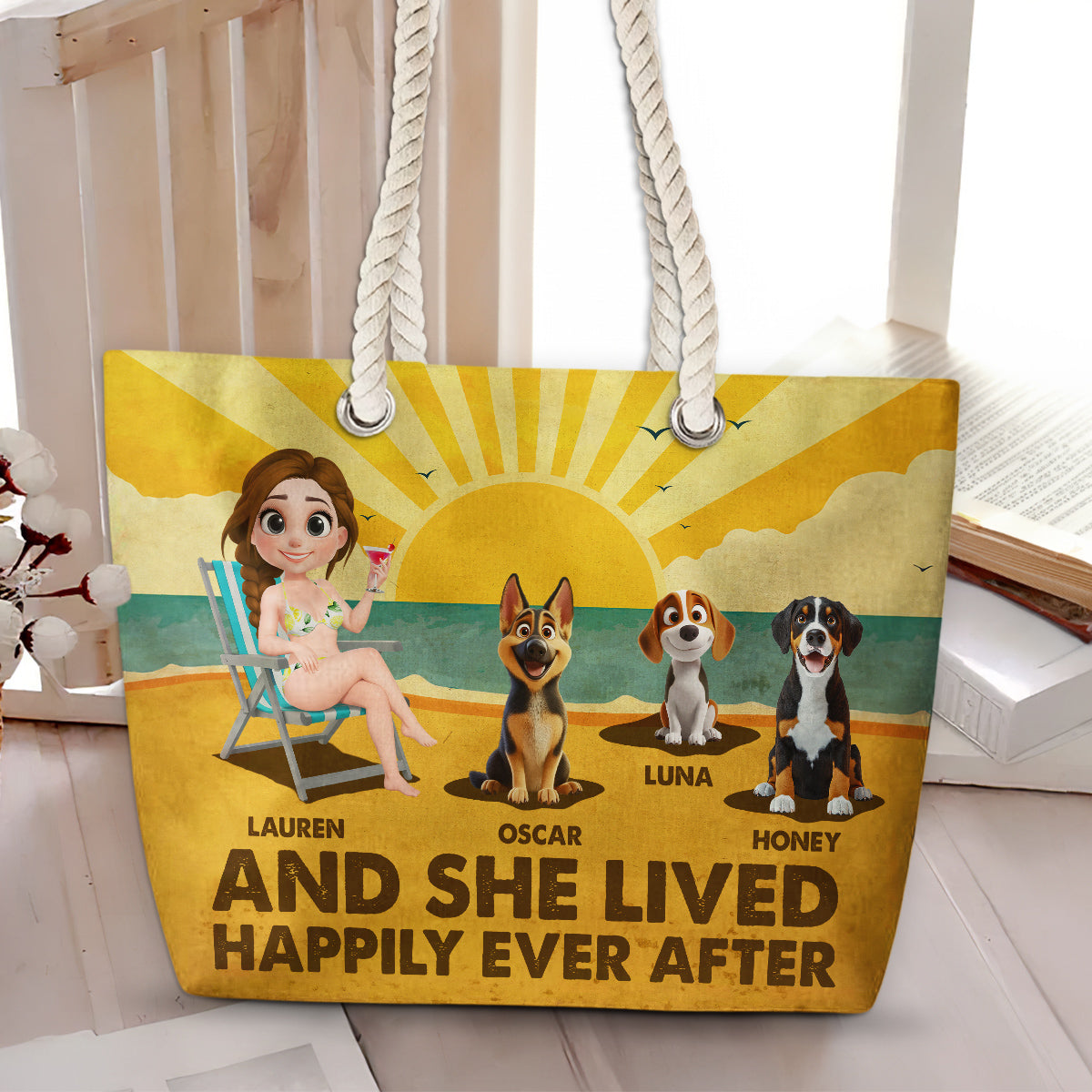 New Happily Ever After - Personalized Beach Bag