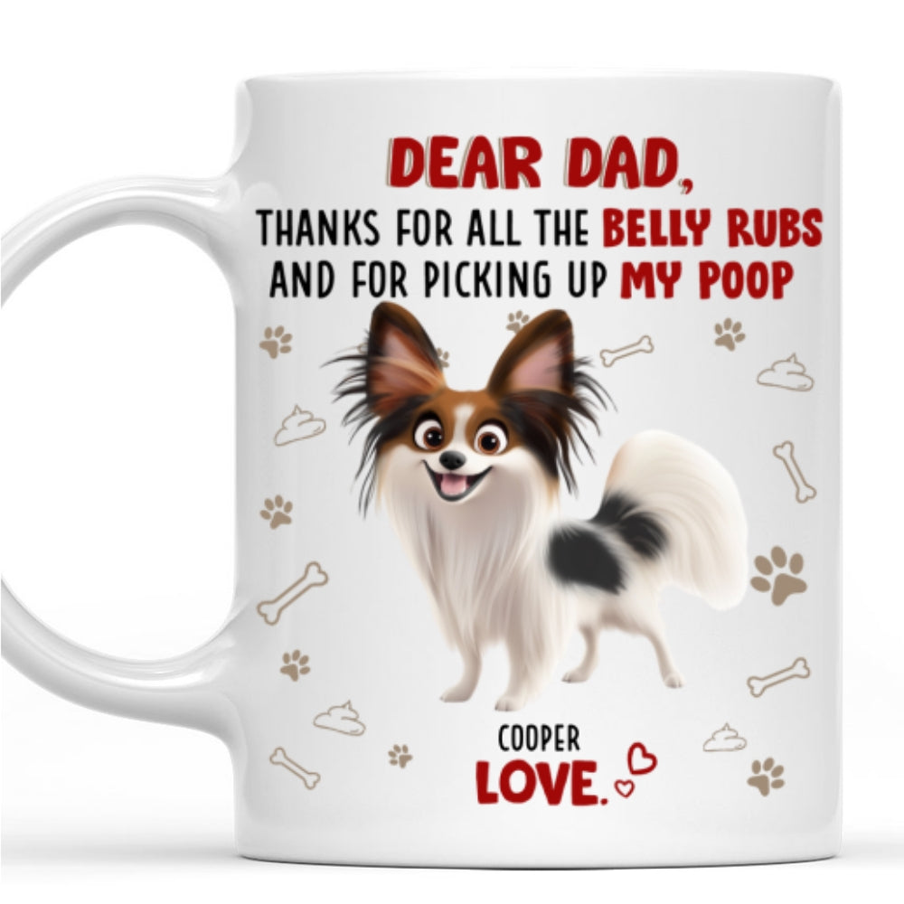 Custom Mother's Father's day Birthday Gifts For Dog Lovers • Belly Rubs - Personalized Coffee Mug