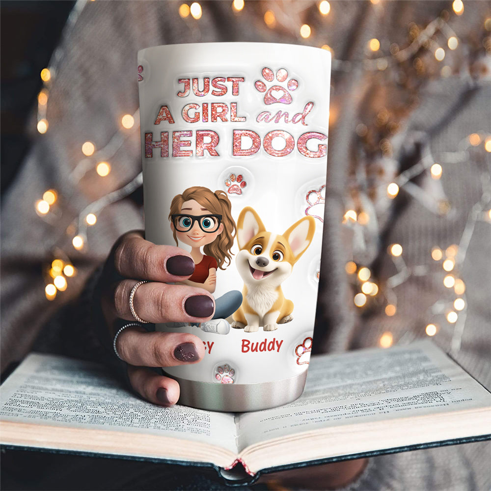 Custom Christmas Birthday Gifts For Dog Mom, Dog Lovers • You Are The Miracle - Personalized 3D Inflated Effect Tumbler