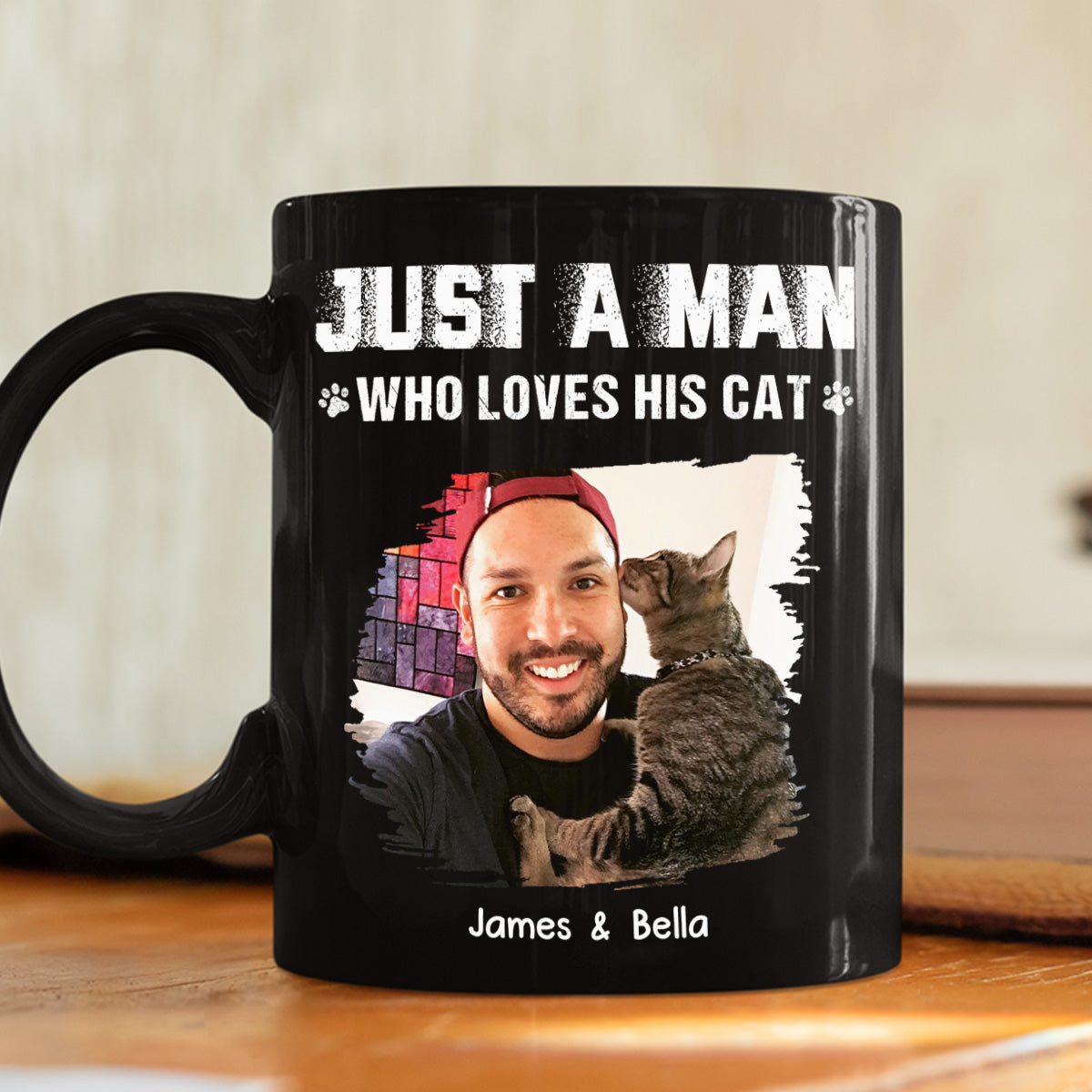 Custom Photo Christmas Birthday Gifts For Cat Lovers • Me And My Cat Together Photo - Personalized Coffee Mug