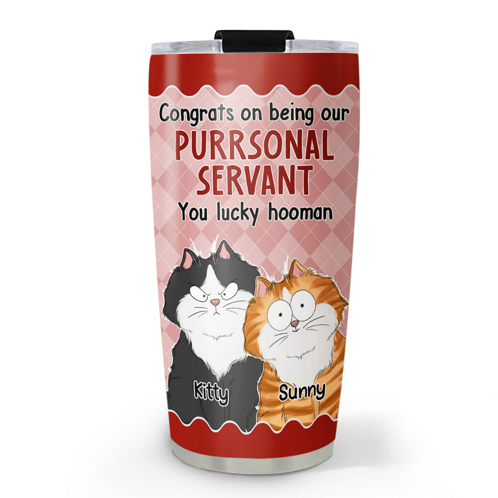 Custom Mother's day Birthday Gifts For Pet Mom, Pet Lovers • So Lucky Hooman - Personalized Tumbler