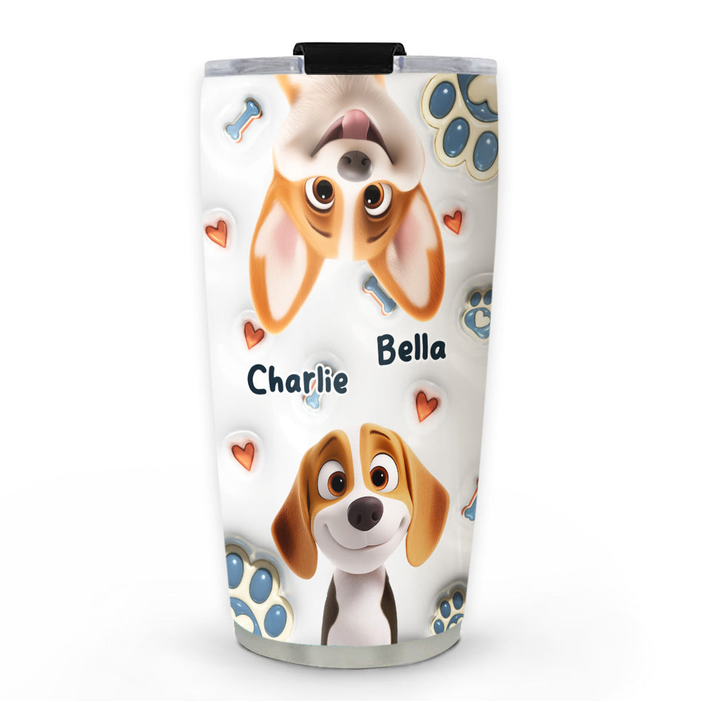 Custom Christmas Birthday Gifts For Dog Lovers • Oh My Dogs Are Adorable - Personalized 3D Inflated Effect Tumbler