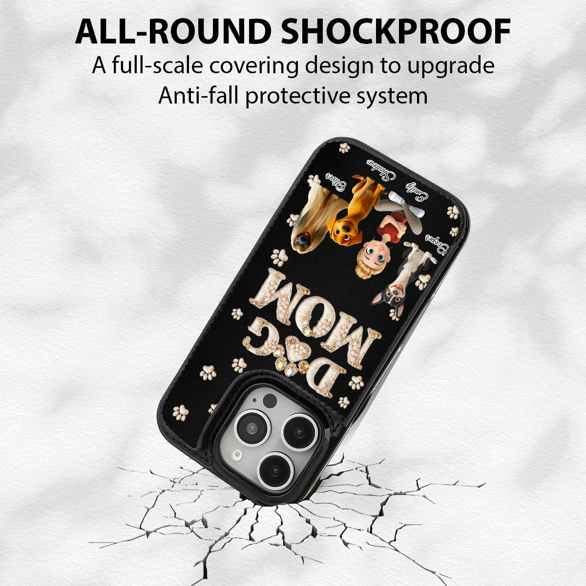 Fancy Dog Mom - Personalized Leather Phone Case