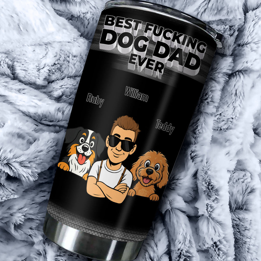 Custom Christmas Birthday Gifts For Dog Dad, Dog Lovers • Such A Dog Dad - Personalized Tumbler