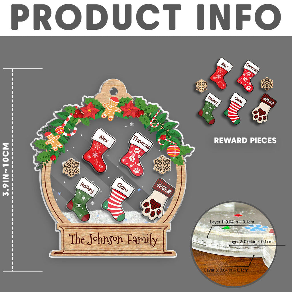 Funny Stocking - Personalized Acrylic Shaker Ornament