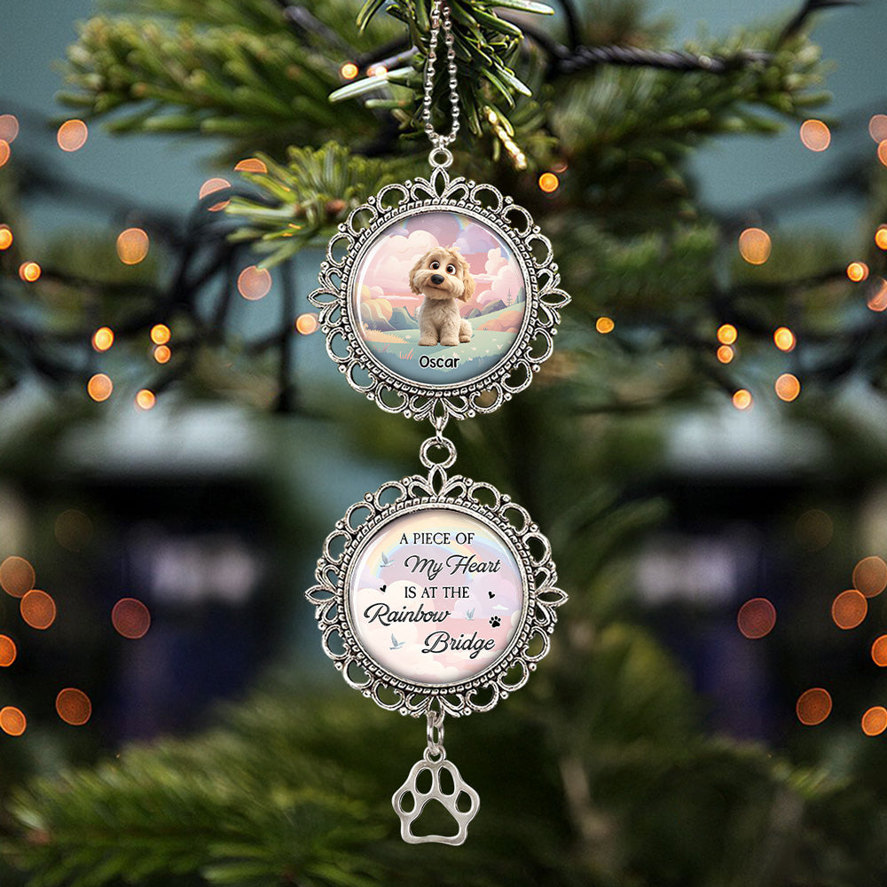 Custom Christmas Decor Home Birthday Gifts For Dog Lovers • A Piece Of My Heart - Personalized Charming Ornament