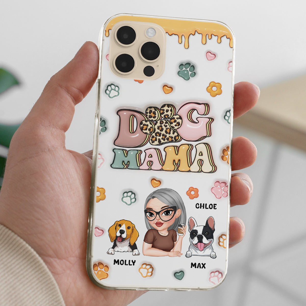 Dog Mama - Personalized 3D Inflated Effect Phone Case