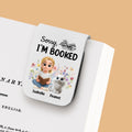 Booked Already By Cat - Personalized Leather Bookmark