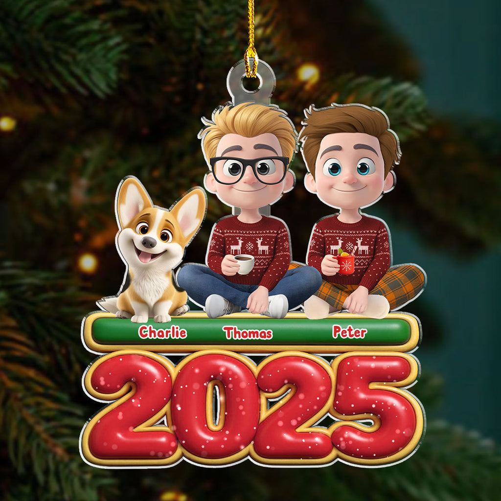 Custom Christmas Decor Home Birthday Gifts For Dog Lovers • We And Our Dog Version 2 - Personalized Acrylic Ornament