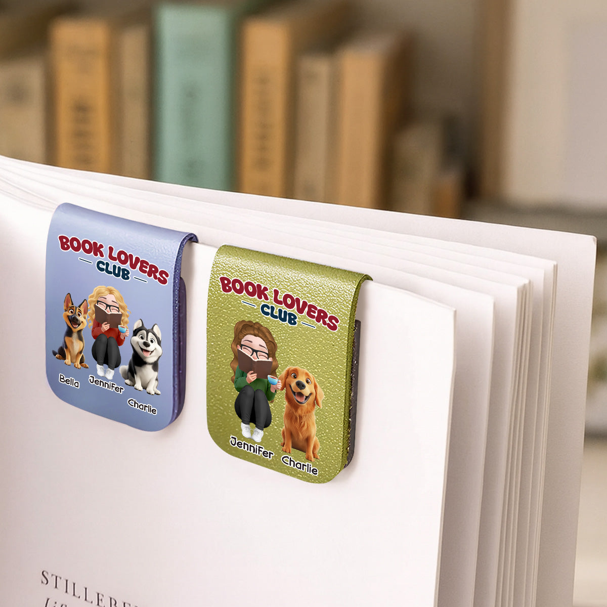 A Club Full Of Book Worms - Personalized Leather Bookmark