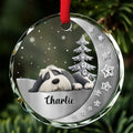 Custom Christmas Memorial Sympathy Gifts For Dogs, Cats • Beside You - Personalized 3D Effect Glass Ornament