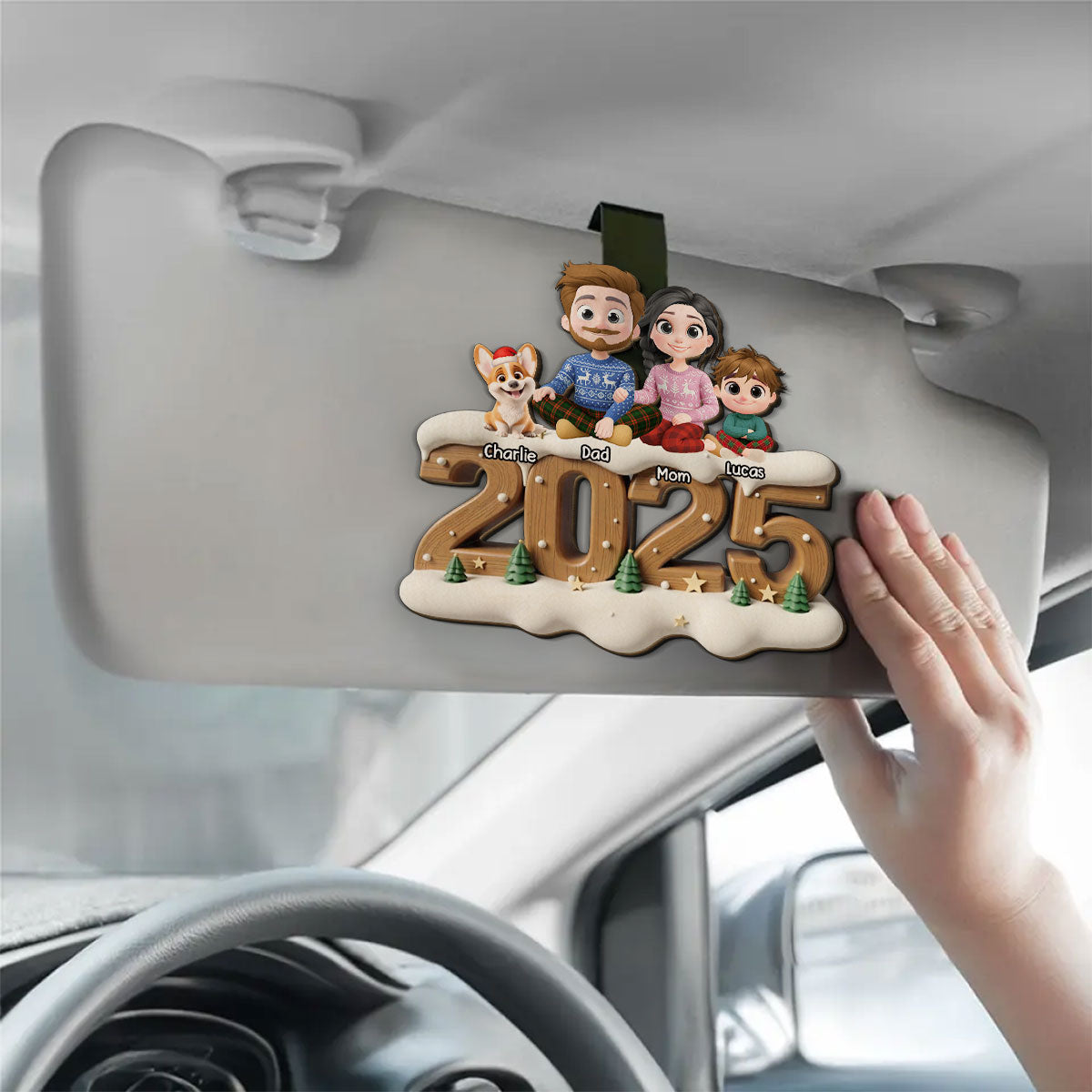 As A Family Onwards Extended Ver - Personalized Car Visor Clip