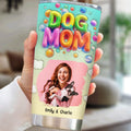 Custom Photo Christmas Birthday Gifts For Dog Mom, Dog Lovers • Puppy Love Moments Cartoonize Photo - Personalized 3D Inflated Effect Tumbler