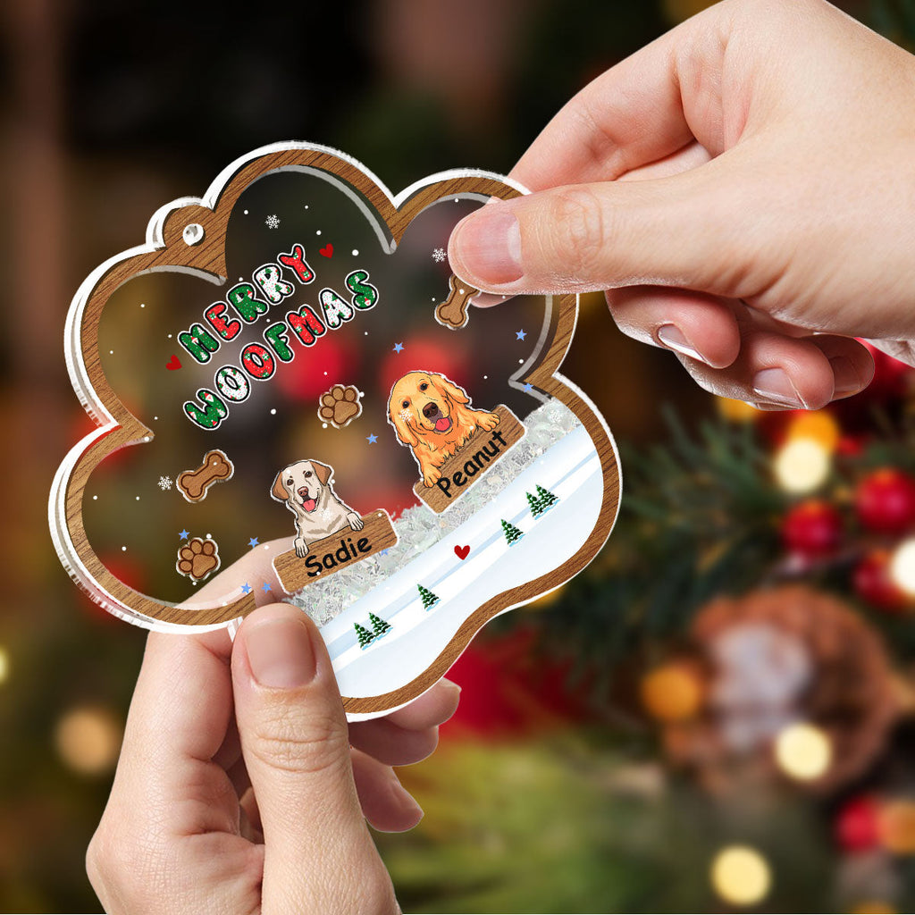Woofmas Winter - Personalized Acrylic Shaker Ornament
