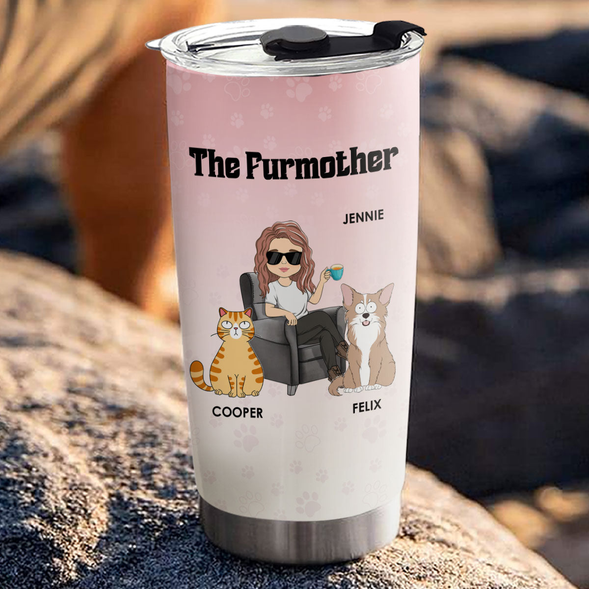 Custom Christmas Birthday Gifts For Pet Mom, Pet Lovers • The Lovely Furmother - Personalized Tumbler