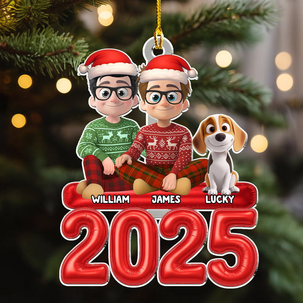 Custom Christmas Decor Home Birthday Gifts For Pet Lovers • Us Love And Our Kid Pet - Personalized Acrylic Ornament