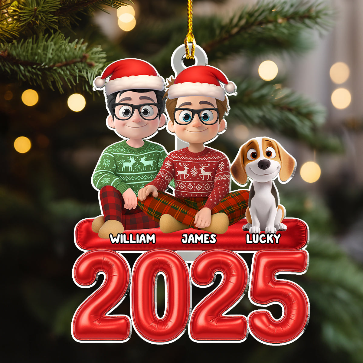 Custom Christmas Decor Home Birthday Gifts For Pet Lovers • Us Love And Our Kid Pet - Personalized Acrylic Ornament