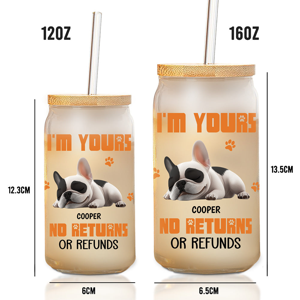 No Returns Or Refunds - Personalized Glass Can