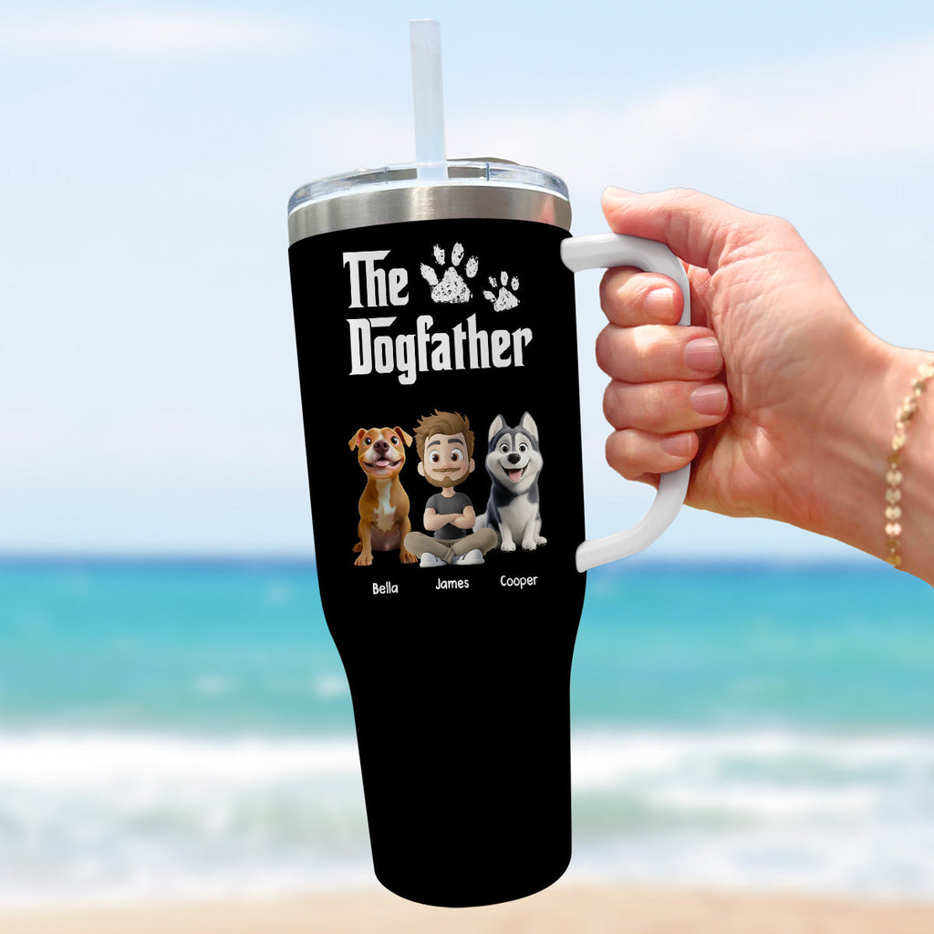 Custom Father's day Birthday Gifts For Dog Dad, Dog Lovers • Cool Dog Father - Personalized Tumbler