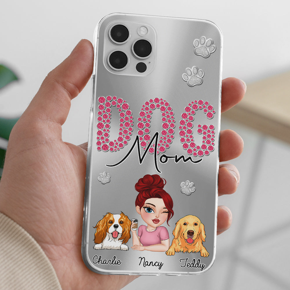 Glitter Dog Mom Life - Personalized Phone Case