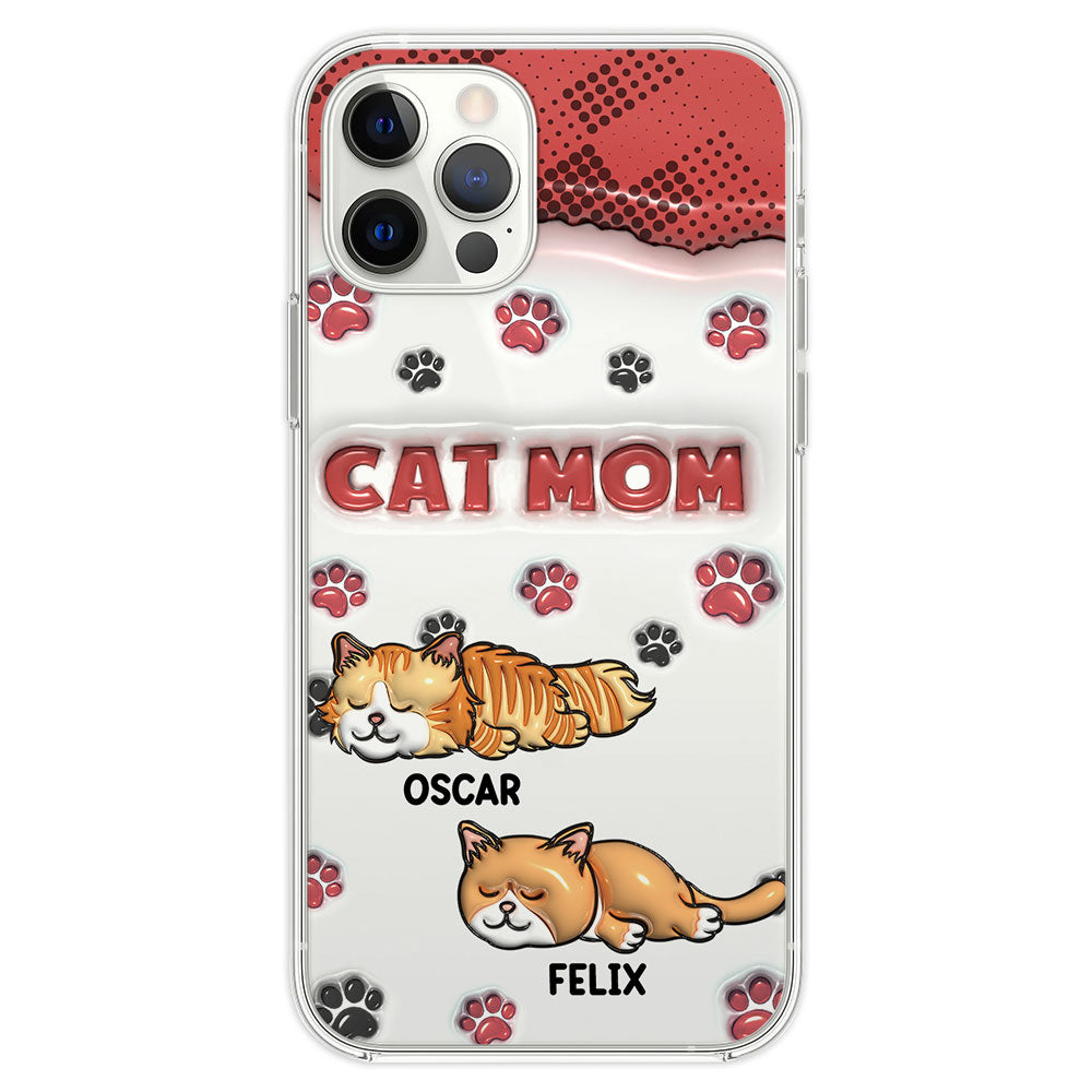 Cat Mom Version - Personalized 3D Inflated Effect Phone Case