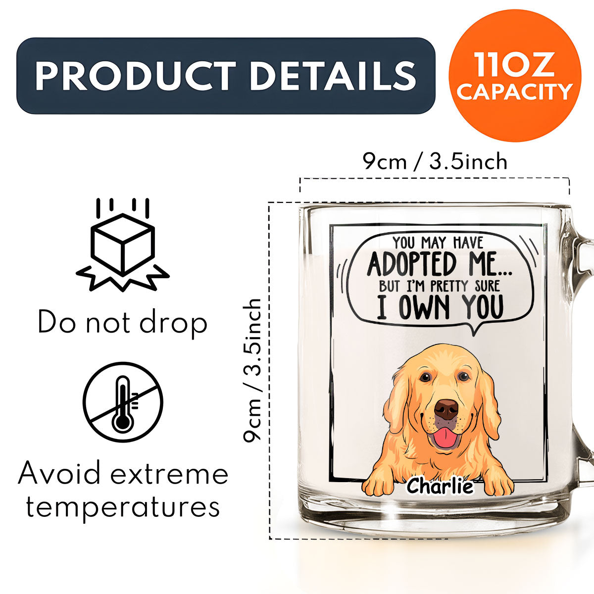 Custom Christmas Birthday Gifts For Dog Lovers • Pretty Sure - Personalized Glass Mug