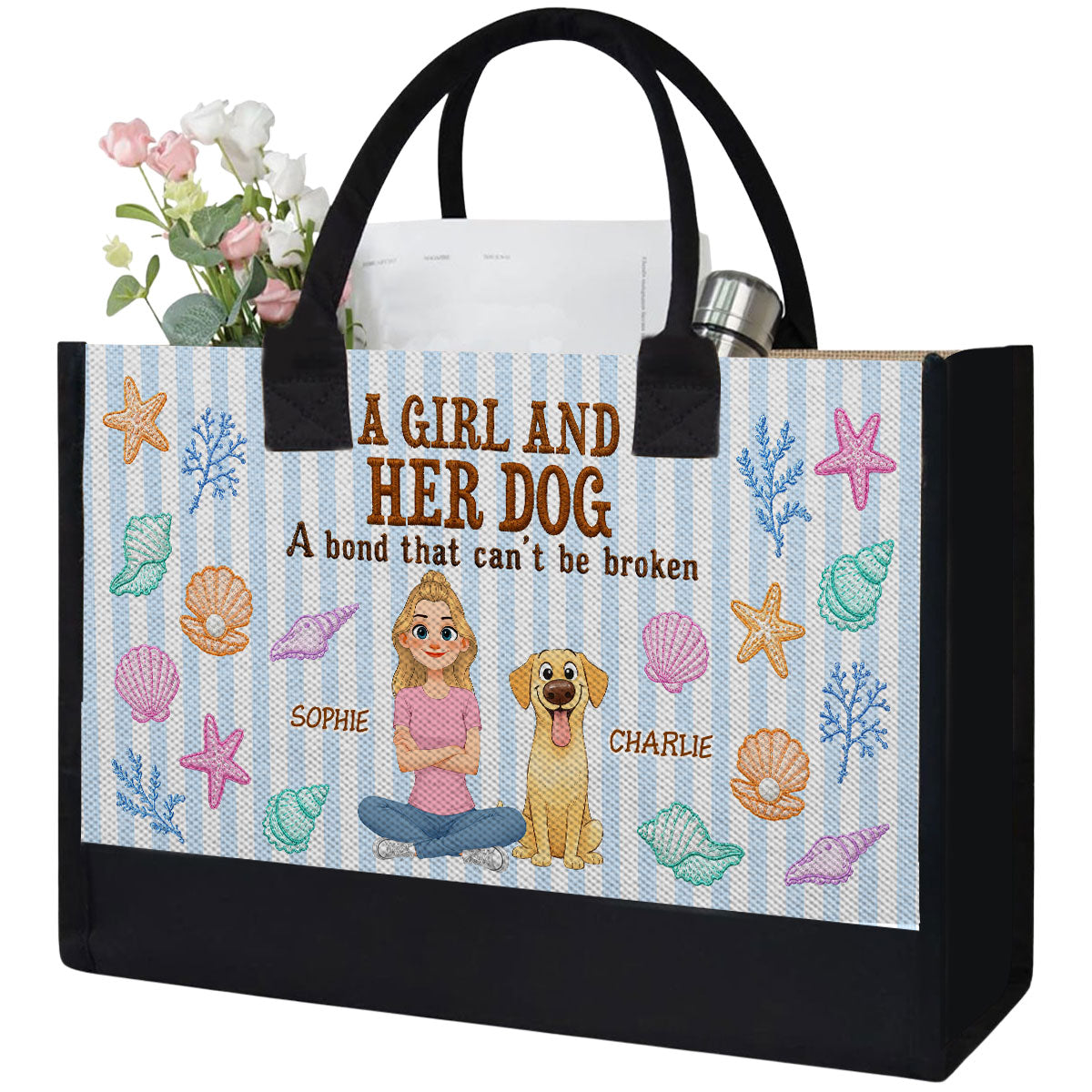 Bonding In Summer - Personalized Canvas Tote Bag