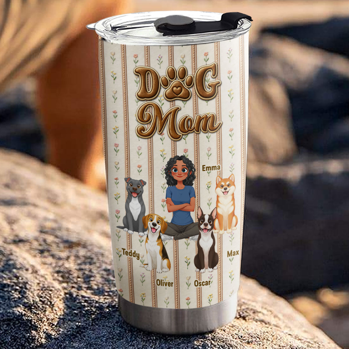 Custom Mother's day Birthday Gifts For Dog Mom, Dog Lovers • Storybook Dog Mom - Personalized Tumbler
