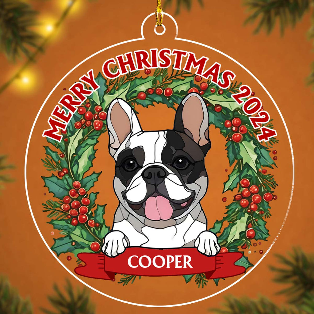 Custom Christmas Decor Home Birthday Gifts For Dog Lovers • Joyful Christmas - Personalized Acrylic Ornament